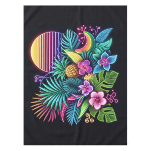 Kleurrijke neon tropisch/Hawaïaans Tafelkleed