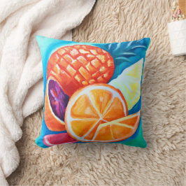 Kleurrijke neon tropische vruchten kussen