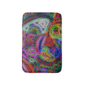 Kleurrijke neon verlicht Abstracte regenboog Badmat (Voorkant Verticaal)