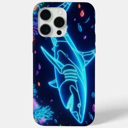 Kleurrijke neonhaai Case-Mate iPhone case (Achterkant)