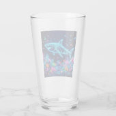 Kleurrijke neonhaai glas (Achterkant)