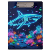 Kleurrijke neonhaai klembord (Voorkant)