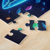 Kleurrijke neonhaai legpuzzel (Zijkant)