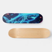 Kleurrijke neonhaai persoonlijk skateboard (Horizontaal)