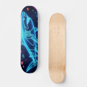Kleurrijke neonhaai persoonlijk skateboard (Voorkant)