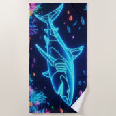 Kleurrijke neonhaai strandlaken (Voorkant)