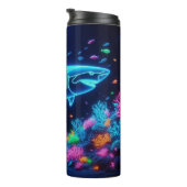 Kleurrijke neonhaai thermosbeker (Geroteerd rechts)