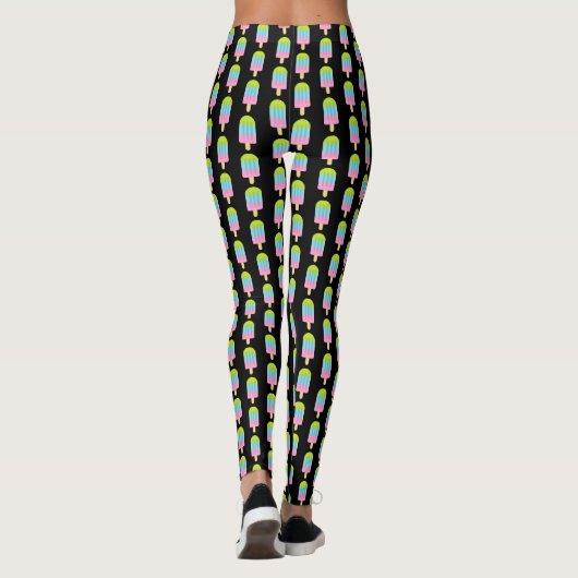 Kleurrijke neonkleurige leggings van popsicijs (Achterkant)