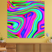 Kleurrijke neonpatronen. Bestel nu Canvas Afdruk (Insitu (Woonkamer))