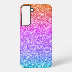 Kleurrijke Nep Glitter Textuurprint Samsung Galaxy Hoesje