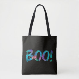 Kleurrijke nepschitterende Halloween-lettertype Tote Bag