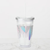 Kleurrijke nepschitterende monogramnaam    acryl drinkbeker (Rechts)