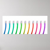 Kleurrijke netwerkkabels poster (Voorkant)