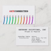 Kleurrijke netwerkkabels visitekaartje (Voorkant / Achterkant)