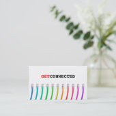 Kleurrijke netwerkkabels visitekaartje (Staand voorkant)