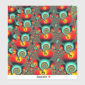 Kleurrijke Networking Fractale Kunst Design Sticker (Vel)