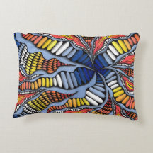 Kleurrijke Neurographica Kunst Lage Rugkussen - Le