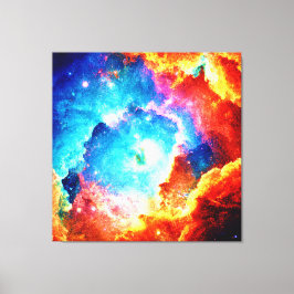 Kleurrijke nevelkunst verkennen canvas afdruk