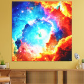 Kleurrijke nevelkunst verkennen canvas afdruk (Insitu (Woonkamer))