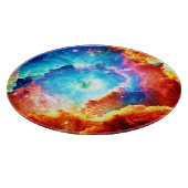 Kleurrijke nevelkunst verkennen snijplank (Hoek)