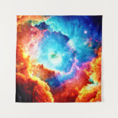 Kleurrijke nevelkunst verkennen wandkleed (Voorkant (horizontaal))