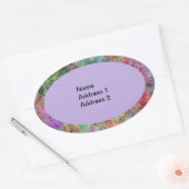 Kleurrijke nevels van kleuren in Ovaal Paarse Groe Ovale Sticker (Envelop)