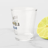 Kleurrijke New Braunfels TX Duitse Stadstopografie Shot Glas (Rechts)