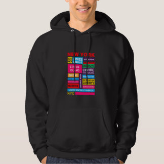 Kleurrijke New York beroemde bezienswaardigheden, Hoodie