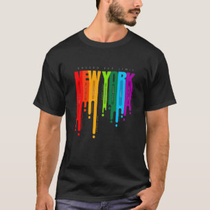 Kleurrijke New York City Mode T-shirt Cool Nieuw