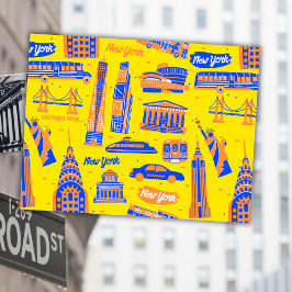 Kleurrijke New York City USA Travel Art Kinder Briefkaart