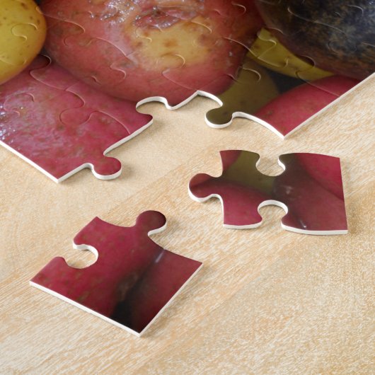 Kleurrijke nieuwe herfst aardappelen legpuzzel (Zijkant)