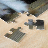 Kleurrijke Nigeriaanse dwerggeit met blauwe ogen Legpuzzel (Zijkant)