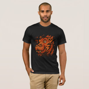 Kleurrijke Nijlpaard Illustratie – Moderne Artisti T-shirt