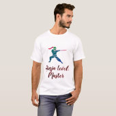 Kleurrijke Ninja Warrior Silhouet T-shirt (Voorkant volledig)