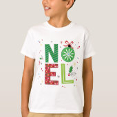 "Kleurrijke Noel Christmas Design" T-shirt (Voorkant)