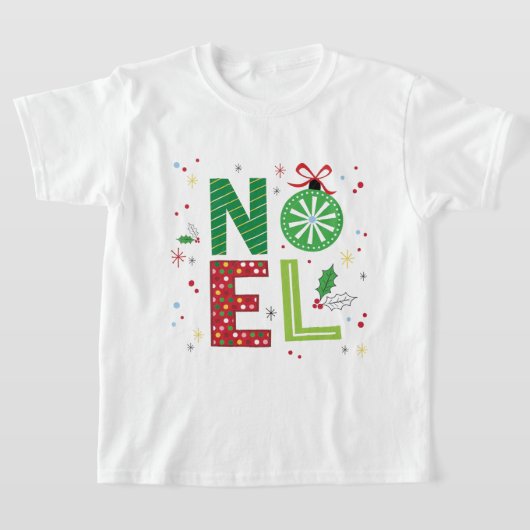 "Kleurrijke Noel Christmas Design" T-shirt (Laagn)