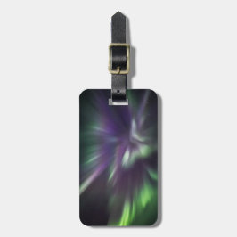 Kleurrijke noordelijke lichten bagagelabel