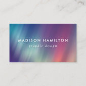 Kleurrijke noordelijke lichten visitekaartje (Voorkant)