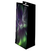 Kleurrijke noordelijke lichten wijn cadeautas (Achterkant Gekanteld)