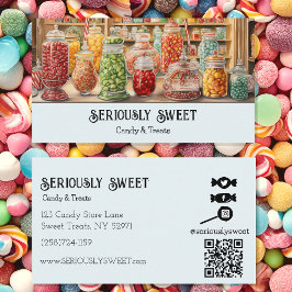 Kleurrijke nostalgische Snoep Store Visitekaartje