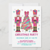 Kleurrijke Notenkraker kerstboomfeest Kaart (Voorkant)