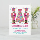 Kleurrijke Notenkraker kerstboomfeest Kaart (Staand voorkant)