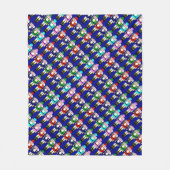 Kleurrijke Notenkraker Soldaten Kerst Fleece Deken (Voorkant)