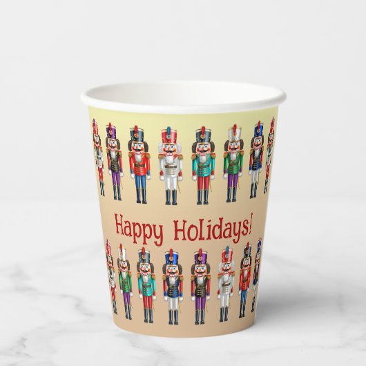Kleurrijke Notenkrakers Speelgoed Soldiers Papieren Bekers (Achterkant)