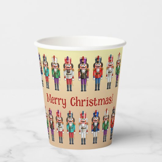 Kleurrijke Notenkrakers Speelgoed Soldiers Papieren Bekers (Voorkant)