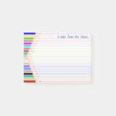 Kleurrijke notities van de kunstleraar op bedrukte post-it® notes (Voorkant)