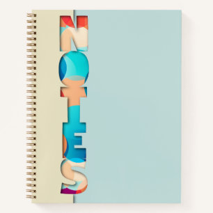 Kleurrijke notitietekst notitieboek