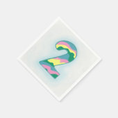 Kleurrijke Nummer Twee Verjaardag Papier Servetten (Hoek)