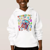 Kleurrijke Nummerdag Kinderen Hoodie Wiskunde Reke (Voorkant)