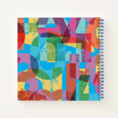 Kleurrijke nummers Dagboek met naam Notitieboek (Achterkant)